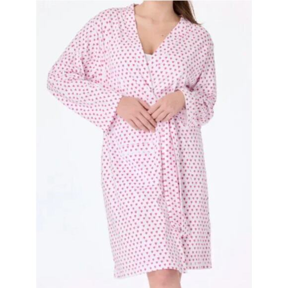 Roller Rabbit white hearts cotton robe - Picture 1 of 5